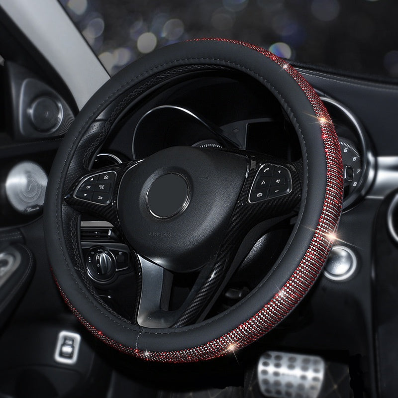 Rhinestone steering wheel cover