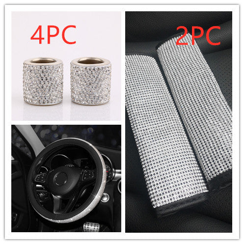 Rhinestone steering wheel cover