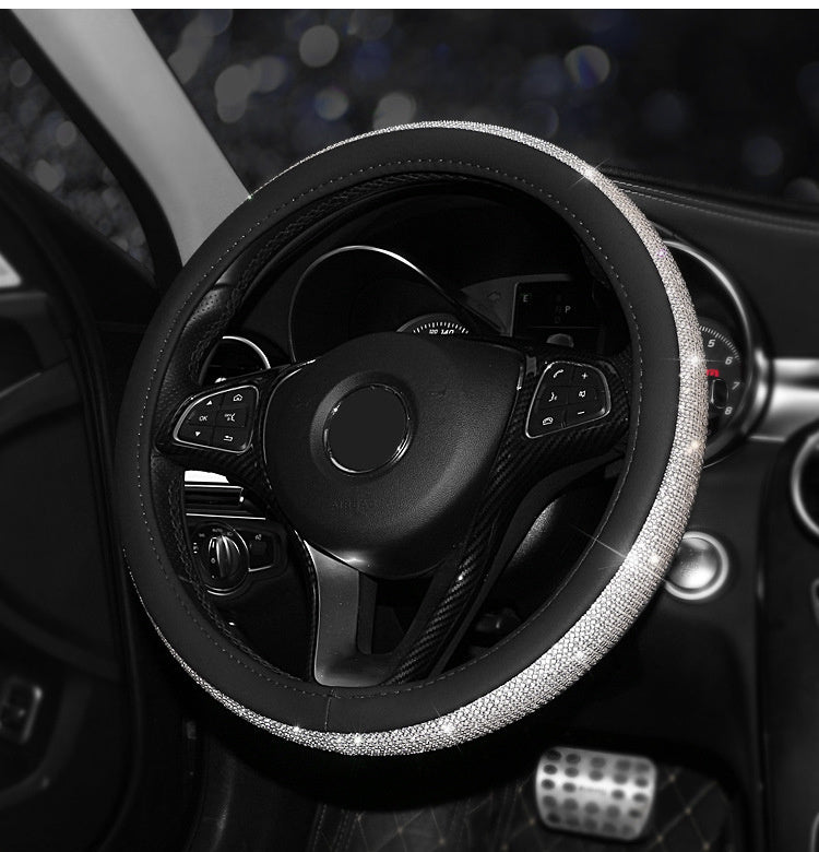 Rhinestone steering wheel cover