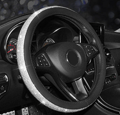 Rhinestone steering wheel cover