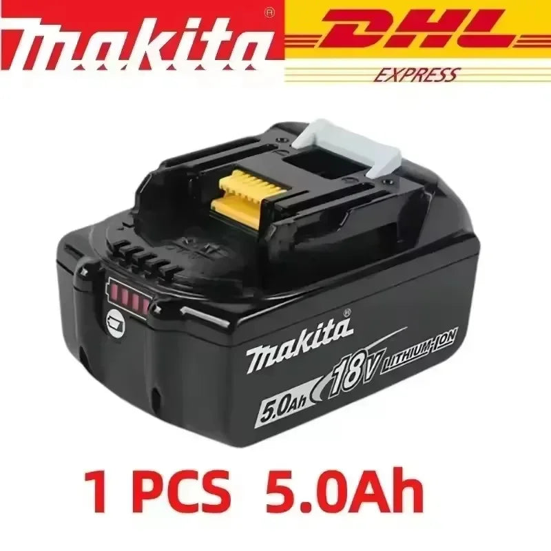 Makita-100% Original Rechargeable Power Tool Battery 5.0Ah 18V BL1830 BL1850 BL1840 BL1860 BL1815,Replaceable LED Lithium-ion