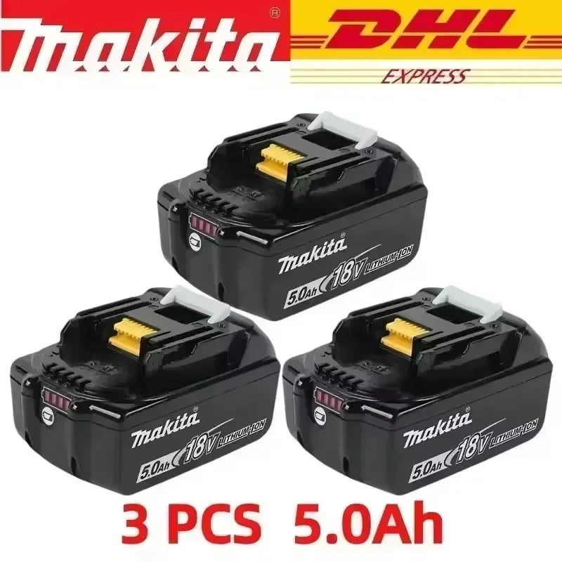Makita-100% Original Rechargeable Power Tool Battery 5.0Ah 18V BL1830 BL1850 BL1840 BL1860 BL1815,Replaceable LED Lithium-ion