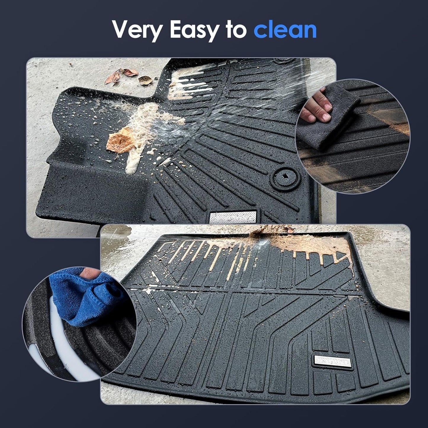 JIYOUKL Floor Mats & Cargo Liners Compatible For 2025 BMW X3 All Weather 2 Row Floor Liners And Trunk Mat Mats Accessories-Black