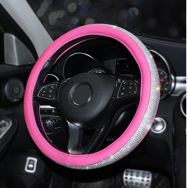 Rhinestone steering wheel cover