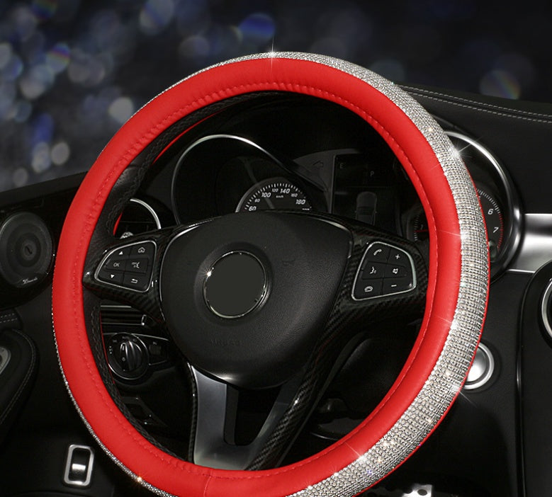 Rhinestone steering wheel cover