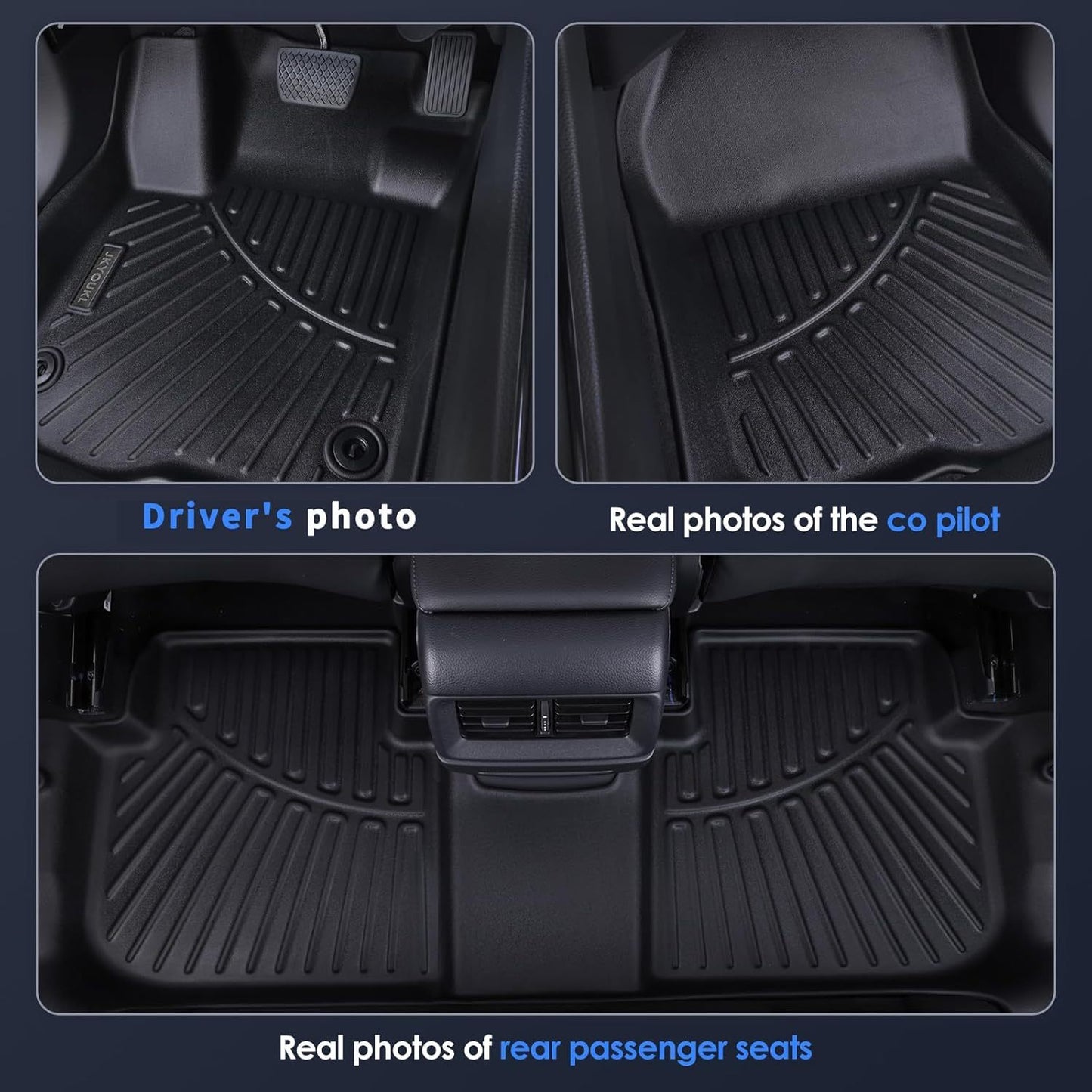 JIYOUKL Floor Mats & Cargo Liners Compatible For 2025 BMW X3 All Weather 2 Row Floor Liners And Trunk Mat Mats Accessories-Black