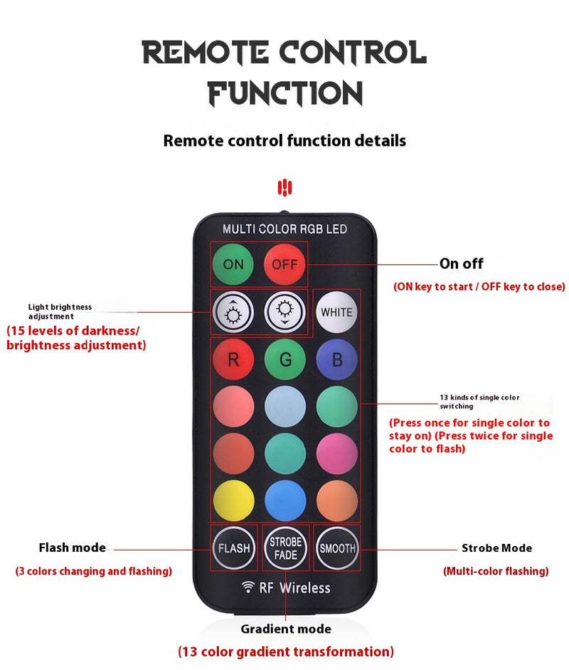 Car Atmosphere Light Car Interior Retrofitting Wireless Magnetic Led Atmosphere Light