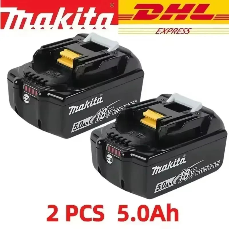 Makita-100% Original Rechargeable Power Tool Battery 5.0Ah 18V BL1830 BL1850 BL1840 BL1860 BL1815，Replaceable LED Lithium-ion