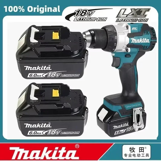 Makita-100% Original Rechargeable Power Tool Battery 5.0Ah 18V BL1830 BL1850 BL1840 BL1860 BL1815，Replaceable LED Lithium-ion
