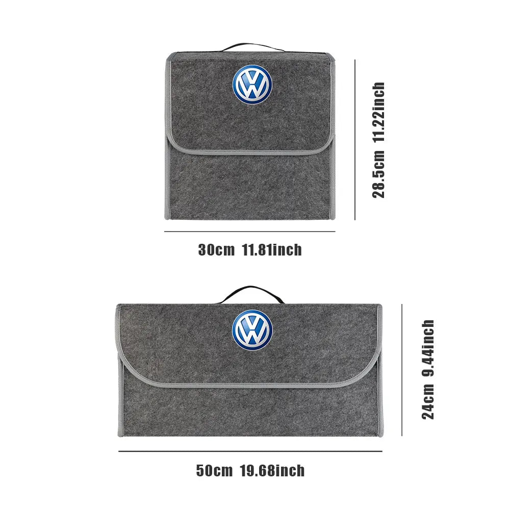 Car Trunk Storage Bag Organizer Sundries Stowing Tidying Box For VW Volkswagen Rline Golf CC GTI Tiguan Passat Accessories