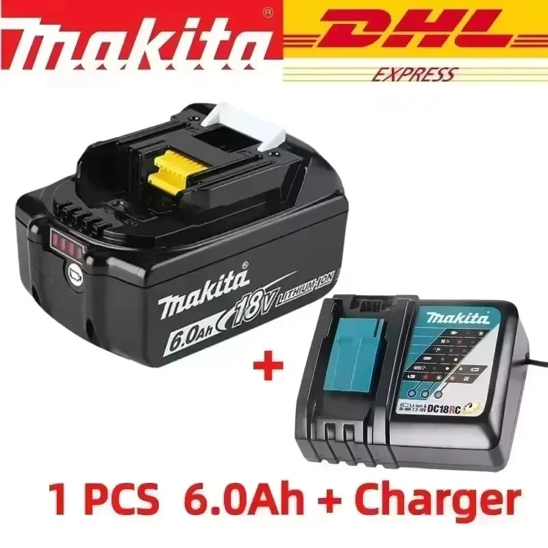 Makita-100% Original Rechargeable Power Tool Battery 5.0Ah 18V BL1830 BL1850 BL1840 BL1860 BL1815，Replaceable LED Lithium-ion