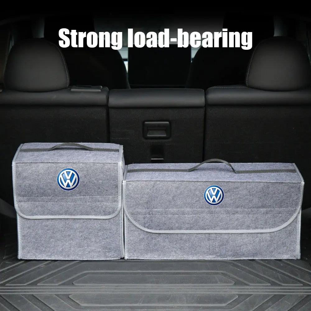 Car Trunk Storage Bag Organizer Sundries Stowing Tidying Box For VW Volkswagen Rline Golf CC GTI Tiguan Passat Accessories