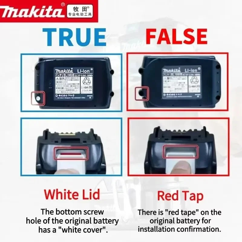 Makita-100% Original Rechargeable Power Tool Battery 5.0Ah 18V BL1830 BL1850 BL1840 BL1860 BL1815，Replaceable LED Lithium-ion