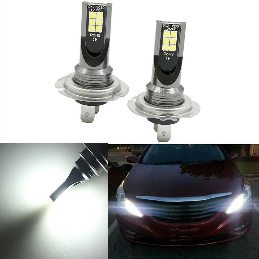 1/2/4PCs H7 Led Headlight Bulb Kit Car Fog Light Bulbs 12V 55W High Power Auto Fog Lamp 6000K Headlamp h7 super bright Bulbs